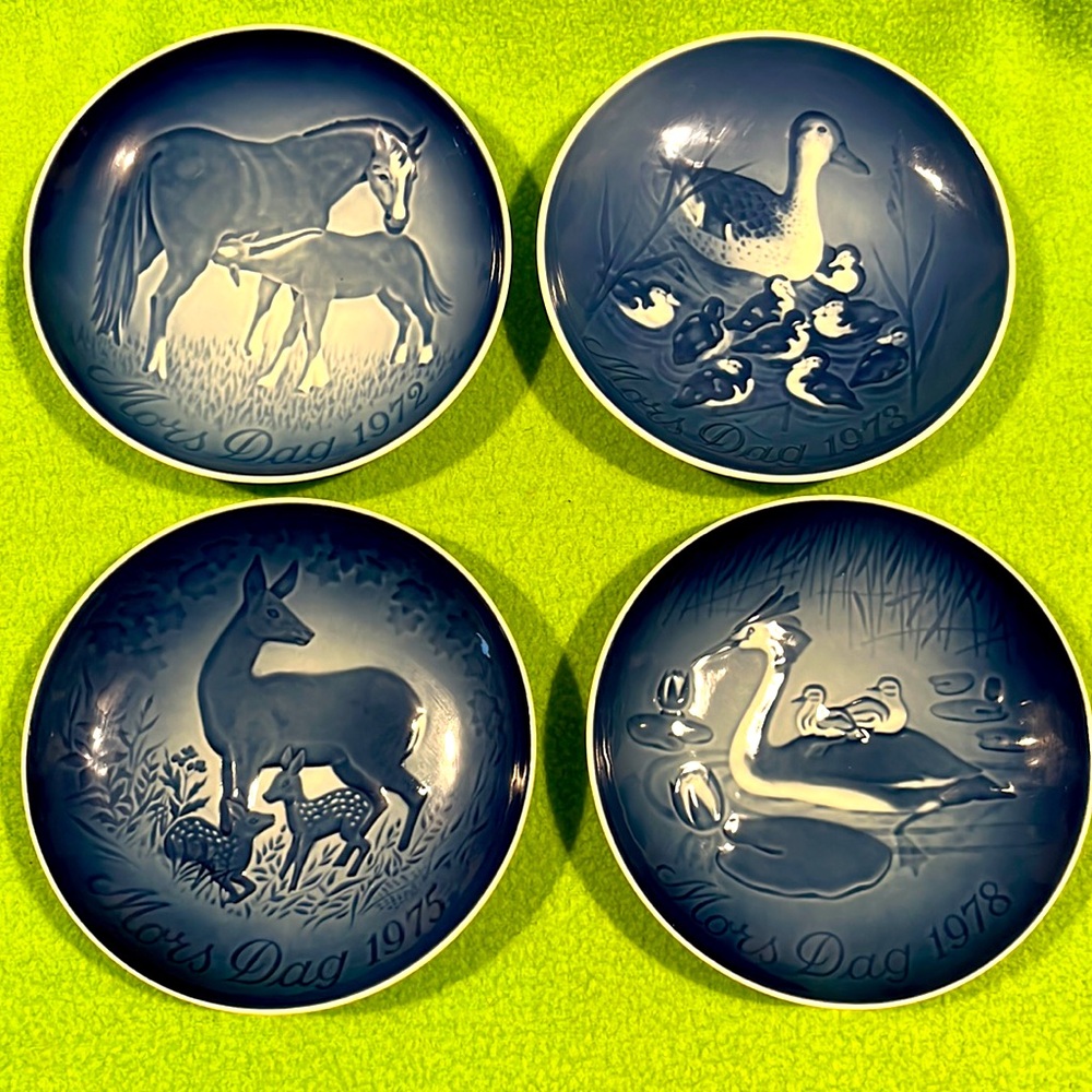 B&G Copenhagen Porcelain Made In Denmark Mother’s Day Plates EXC